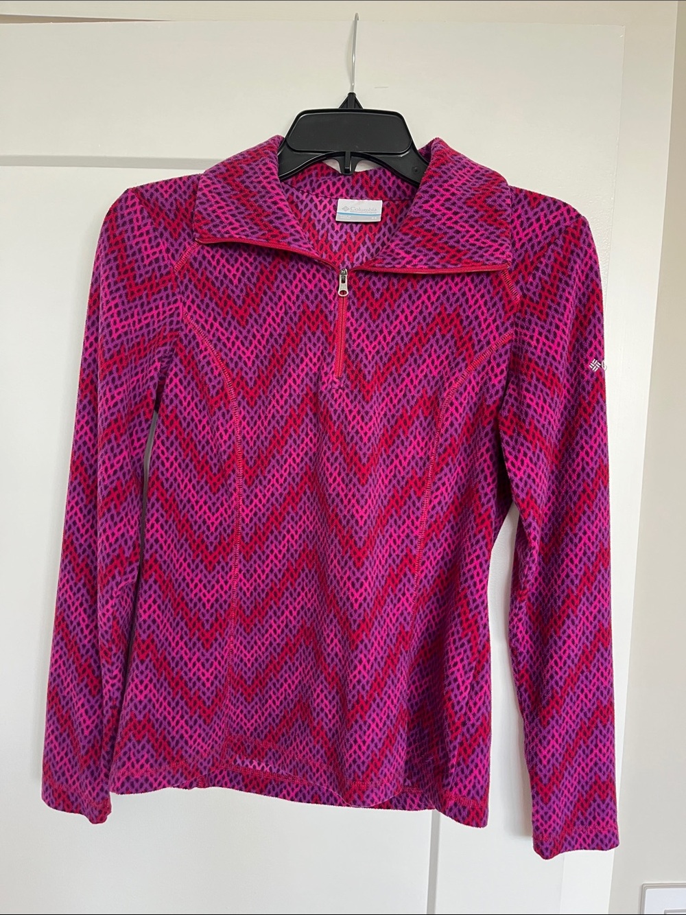 Columbia Fleece Pullover Purple-Pink Quarter-Zip